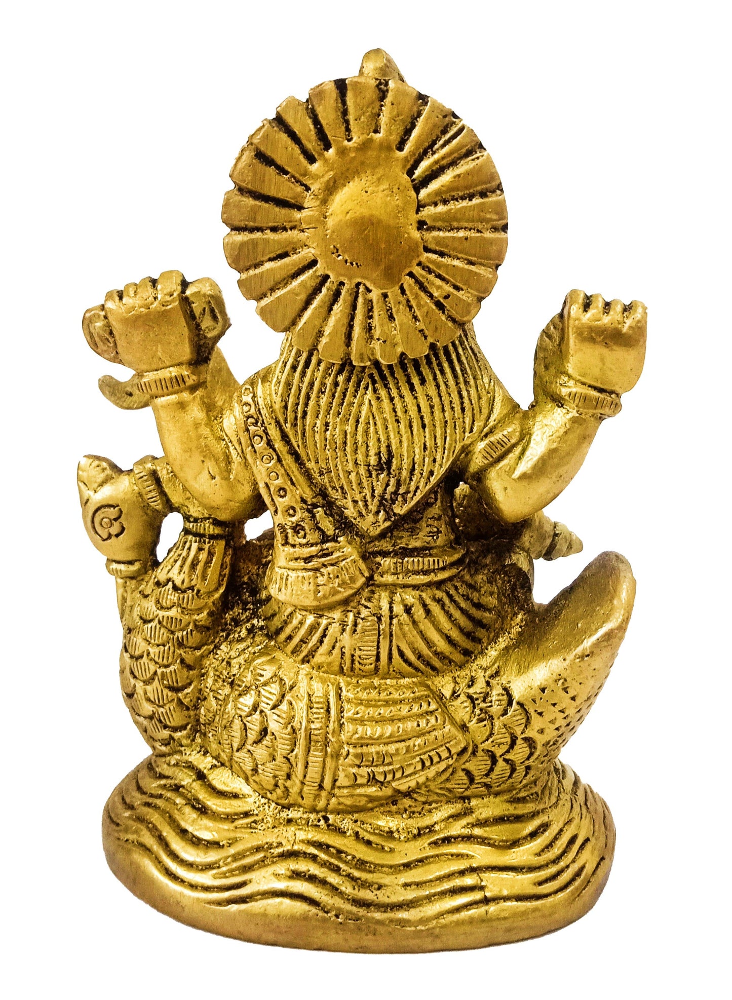 Devi Saraswati Brass Idol - 670 gms (3 Inches * 4 Inches)