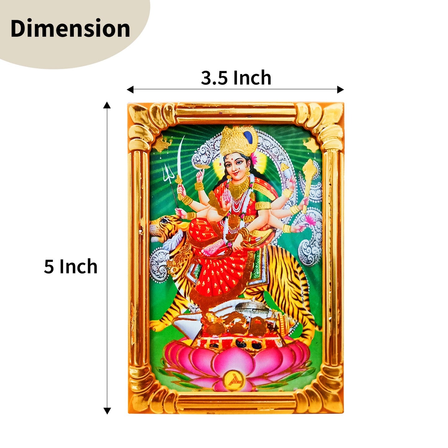 Durga Devi / Ma Ambe / Sherawali Ma Photo Frame (3.5 Inches * 5 Inches)