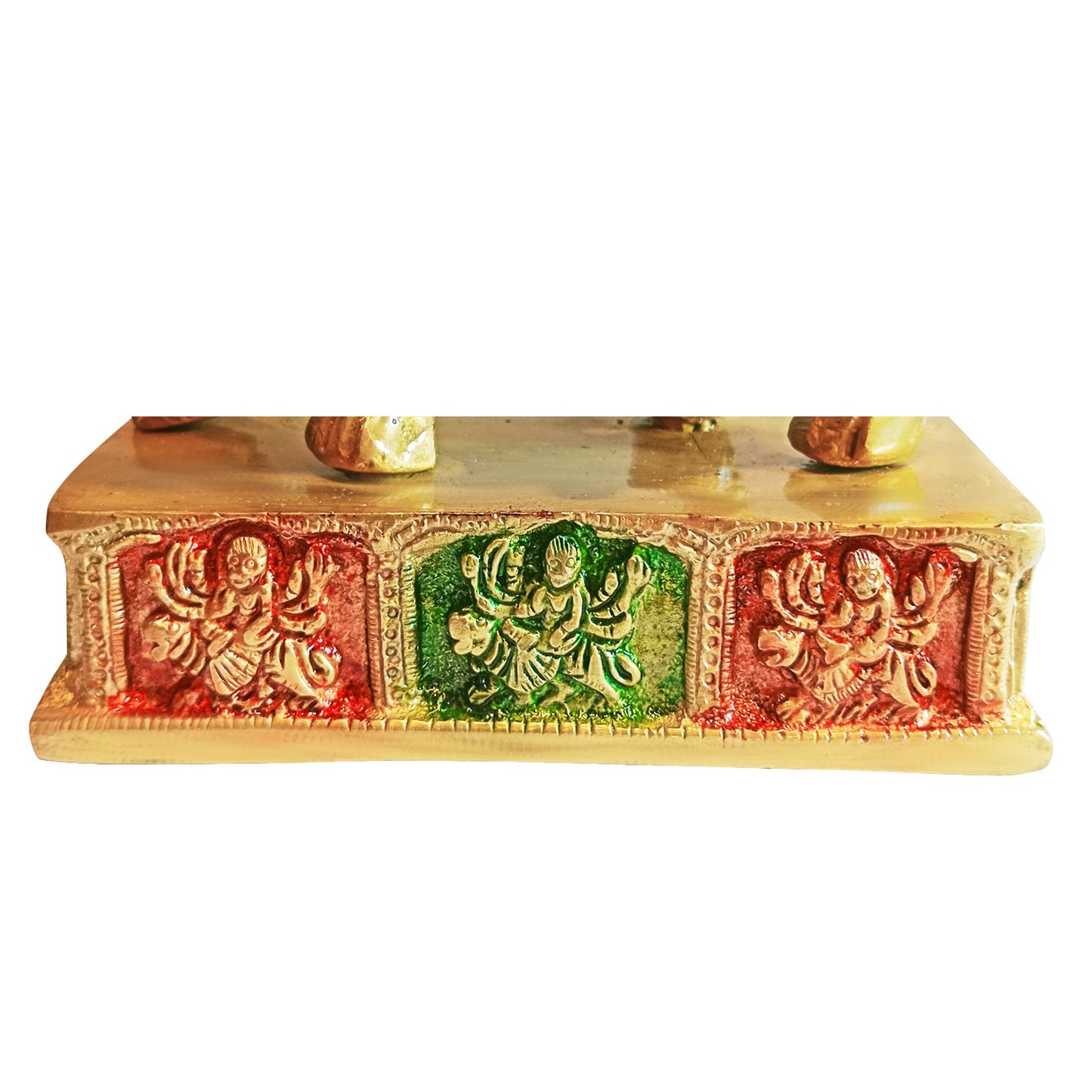 Durga Devi / Ma Ambe / Sherawali Ma Colorful Brass Idol (7 Inches * 4.5 Inches * 2 Inches)