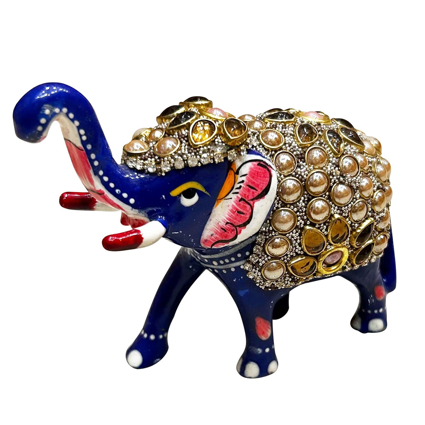 Handicraft Handmade Meenakari Elephants Decorative Showpiece (Pack of 2)