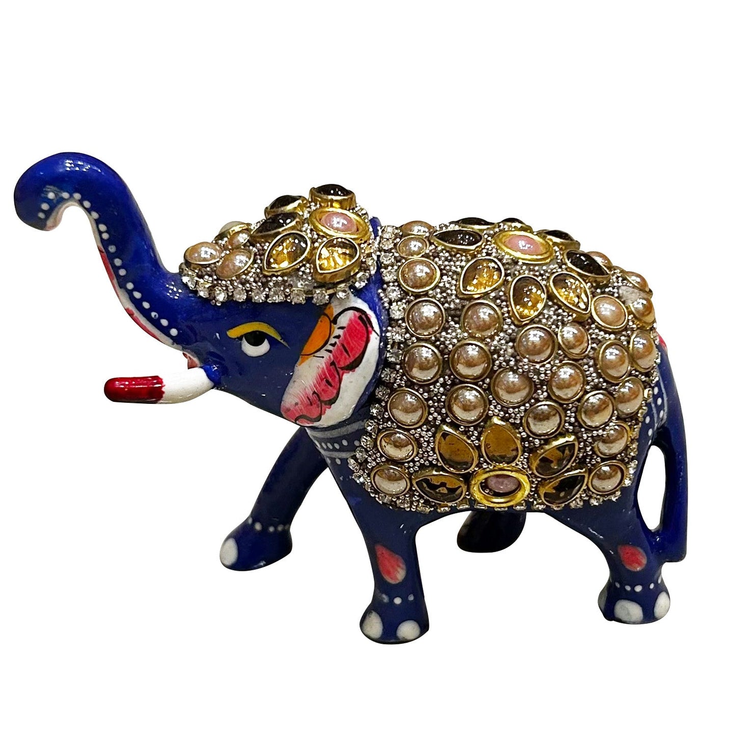 Handicraft Handmade Meenakari Elephants Decorative Showpiece (Pack of 2)