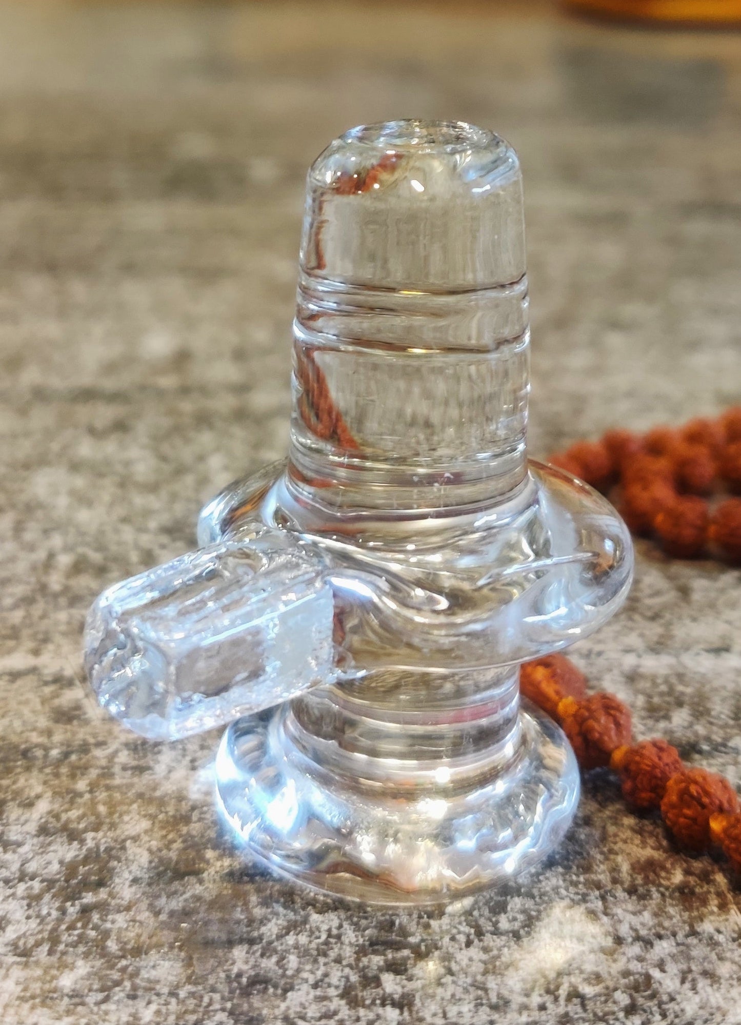 Lord Shiva Crystal shivling / Glass shivling for Home, Pooja Ghar (6 cms Height)