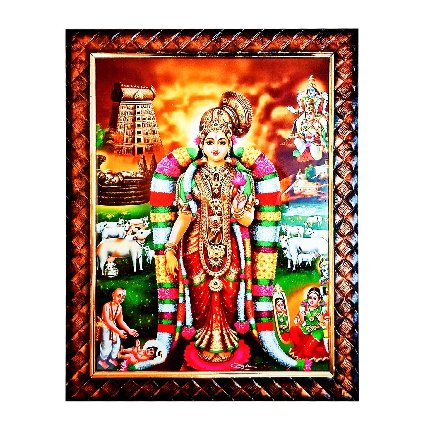 Sri Andal Nachiyar Amman / Goda Devi Photo Frame (10 Inches * 12.5 Inches)