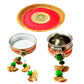 Small Copper Prasad Plate – Ideal for Offering Prasad during Karwa Chauth Rituals and Festivals

