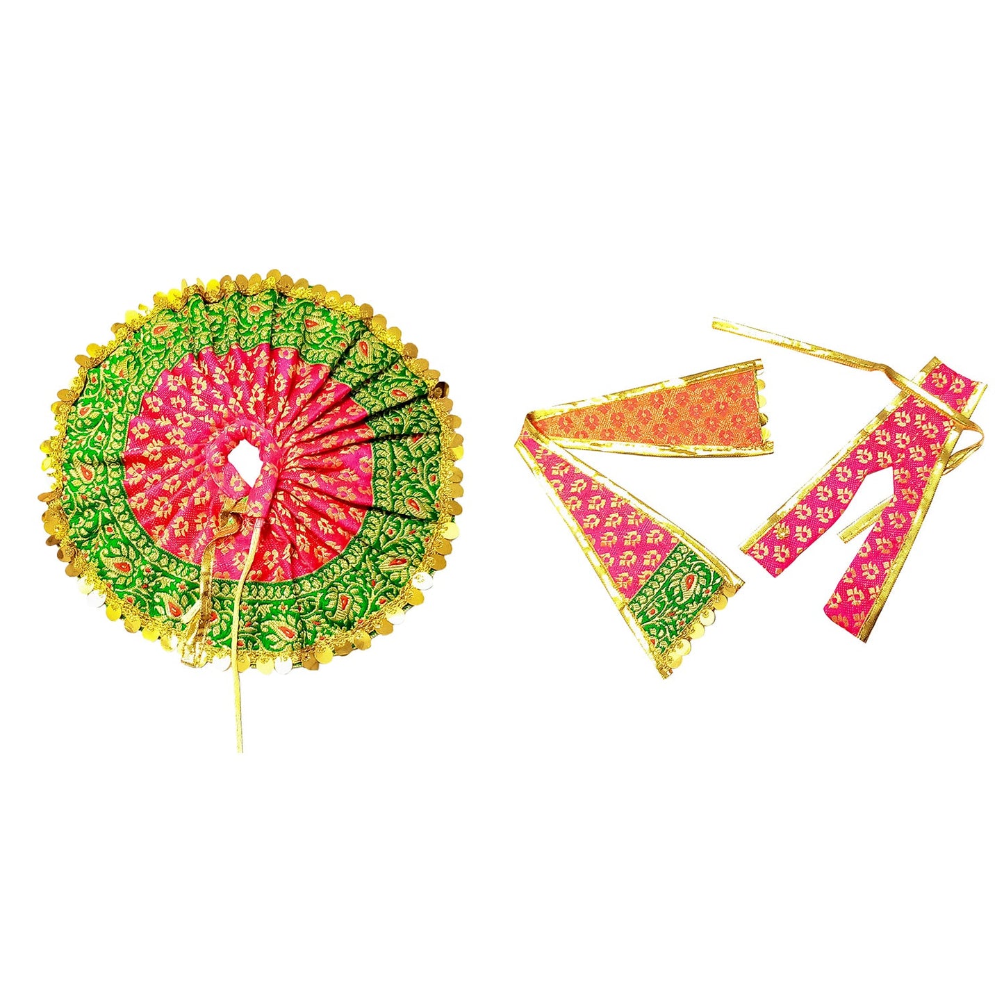 Laddu Gopal Banarasi Dress for Bal Gopal Set for Idol Krishna (8 inches)