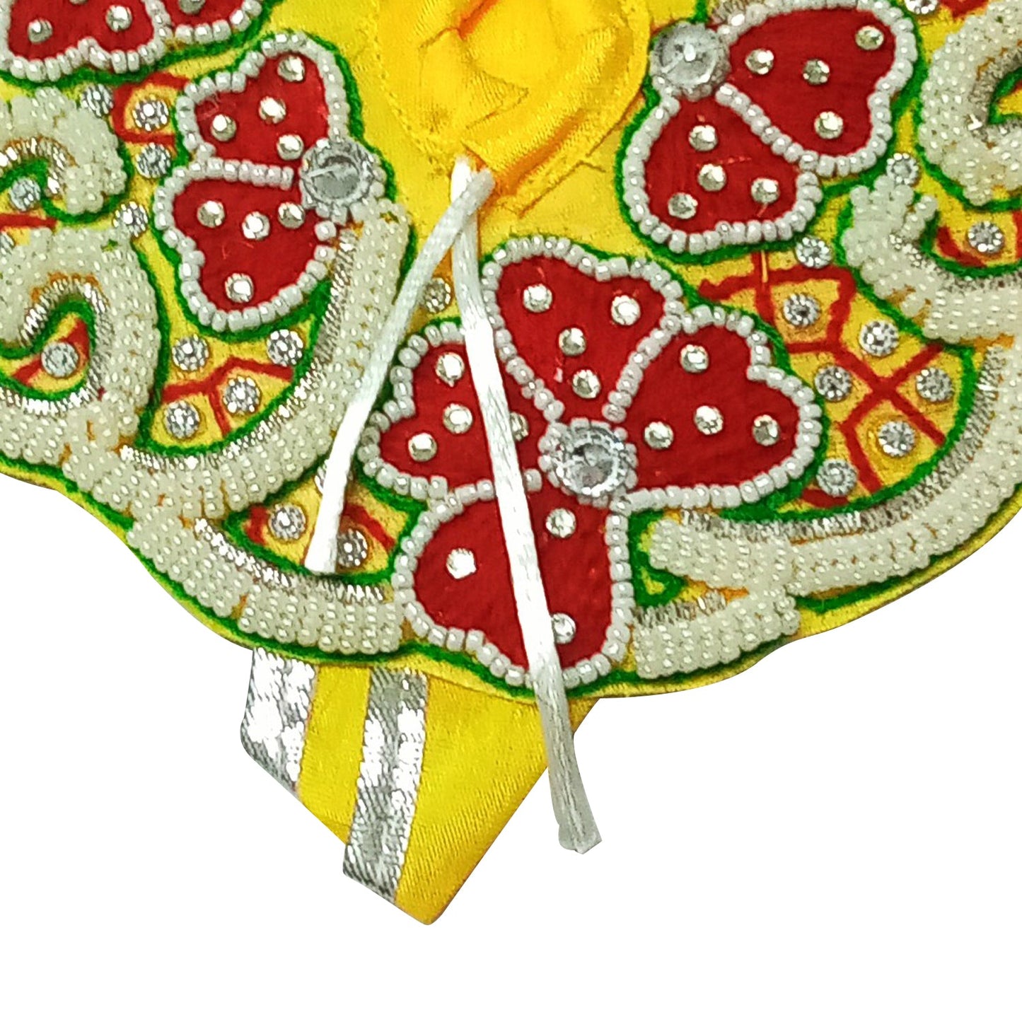 Laddoo Gopal Premium Satin with Moti Work Dress