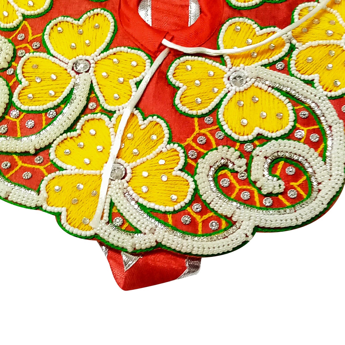 Laddoo Gopal Premium Satin with Moti Work Dress