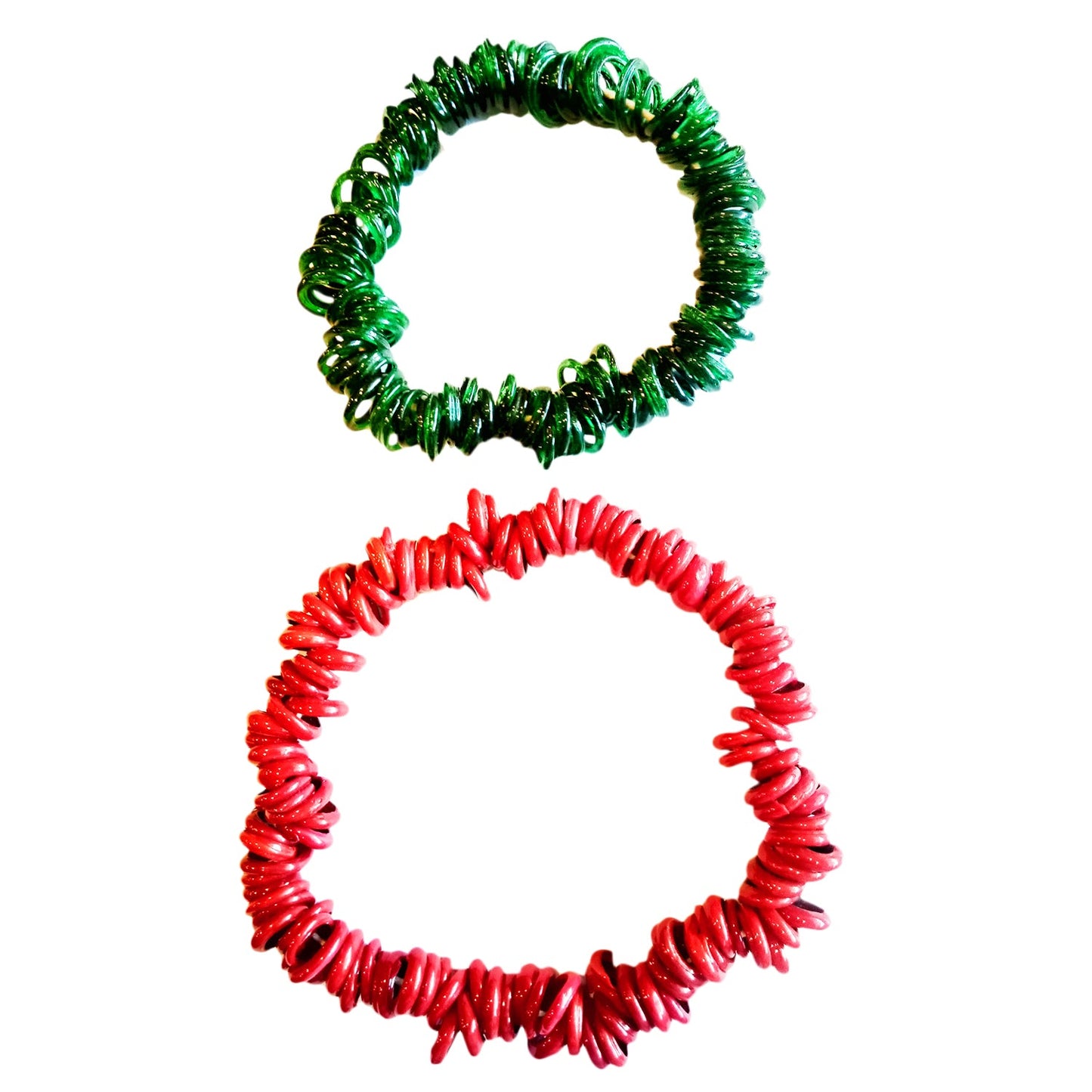 Red and Green Women's Chitti Gajulu Bangles | Maata Bangles Set - Pack Of 2 (Per Pack Count 90 - 110)