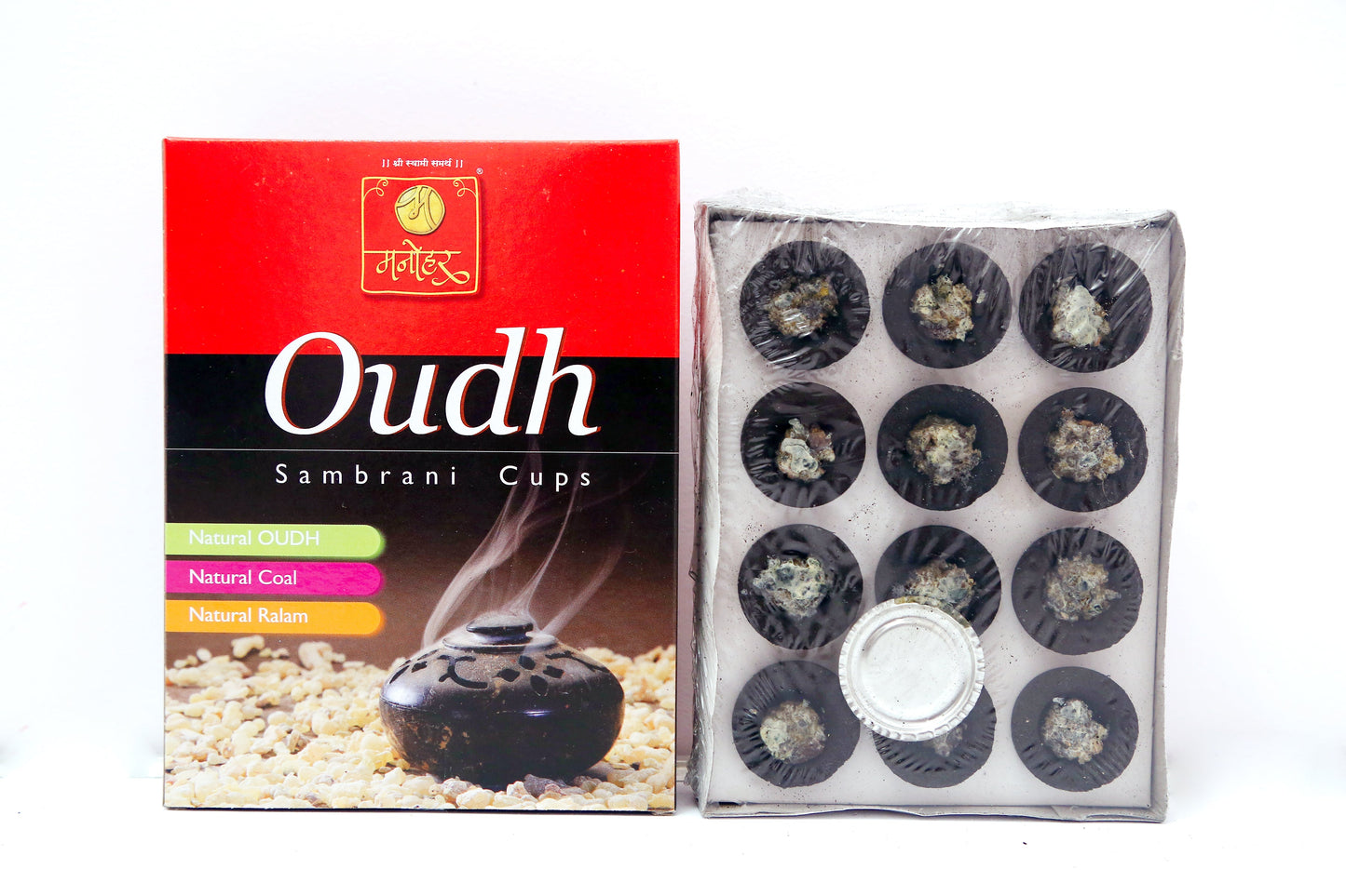 Dhoop Cups - Oudh Sambrani Cups - Pack of 12