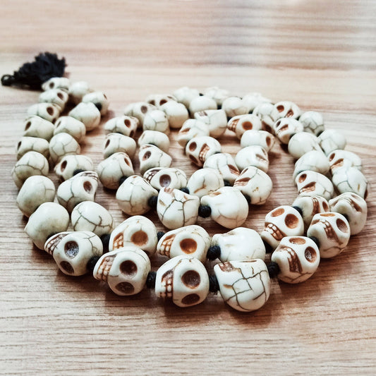 NarMund Mala / Curved Skull Beads Mala for Jaap and Wearing