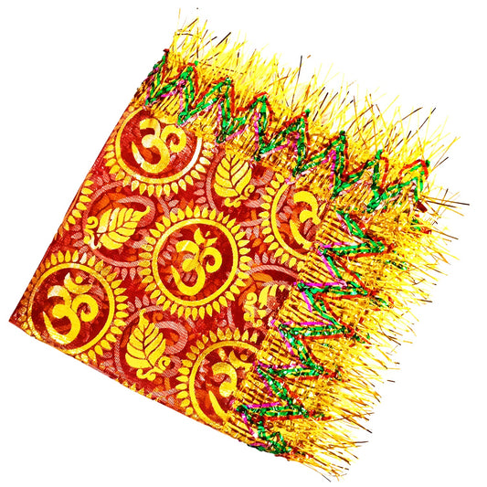 Maata Chunni - OM Print Chunni for All Goddess - Pack of 1 (40 Inches * 20 Inches)