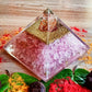 Pyramid Orgone / Reiki Crystal Healing Chakra/ Rose Quartz (7cms L * 7 cms B * 6 cms H)