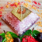 Pyramid Orgone / Reiki Crystal Healing Chakra/ Rose Quartz (7cms L * 7 cms B * 6 cms H)