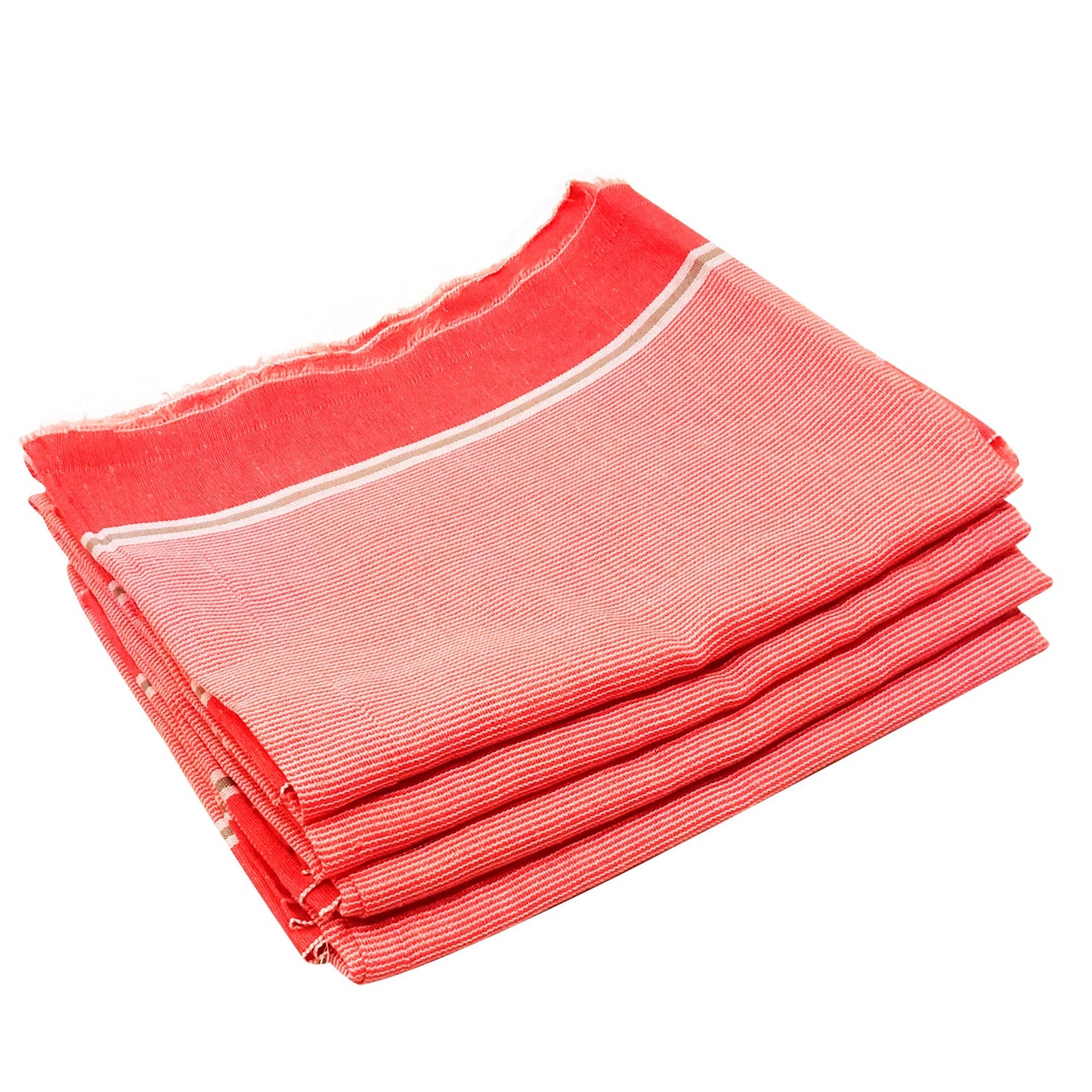 Pooja Angvastram / Cotton Kasi Towel For Pooja, Red Color (25 Inches * 60 Inches)