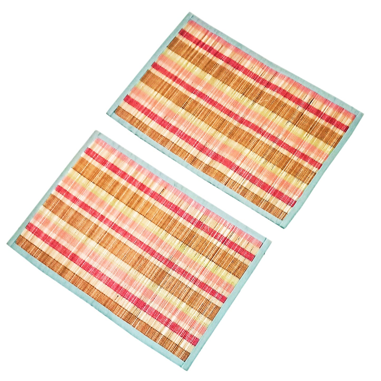 Handmade Premium Darbha Aasan Pooja Mat - Pack of 2 (14 Inches X 18 Inches)