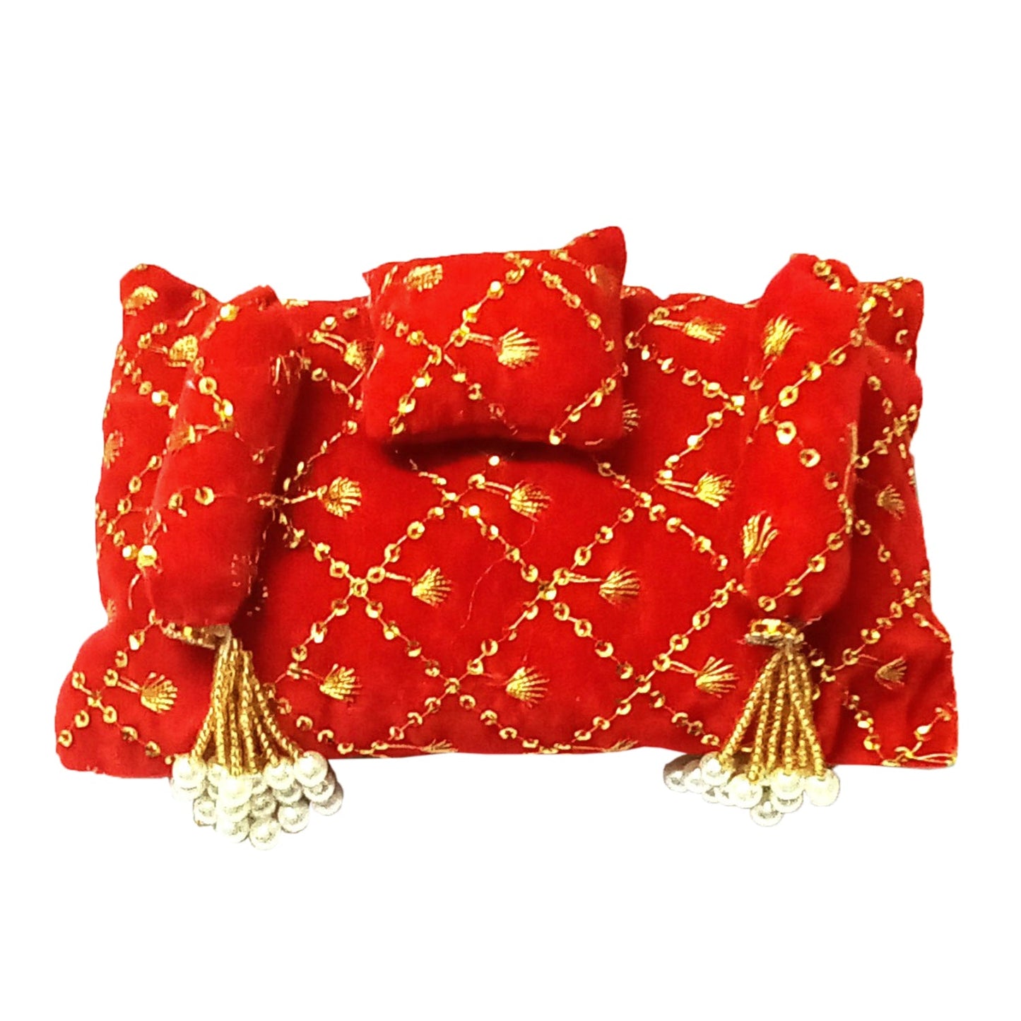 Laddu Gopal Bedding Set / Bichona Set / Gaddi Takiya Set for Laddu Bal Gopal with 3 Pillow