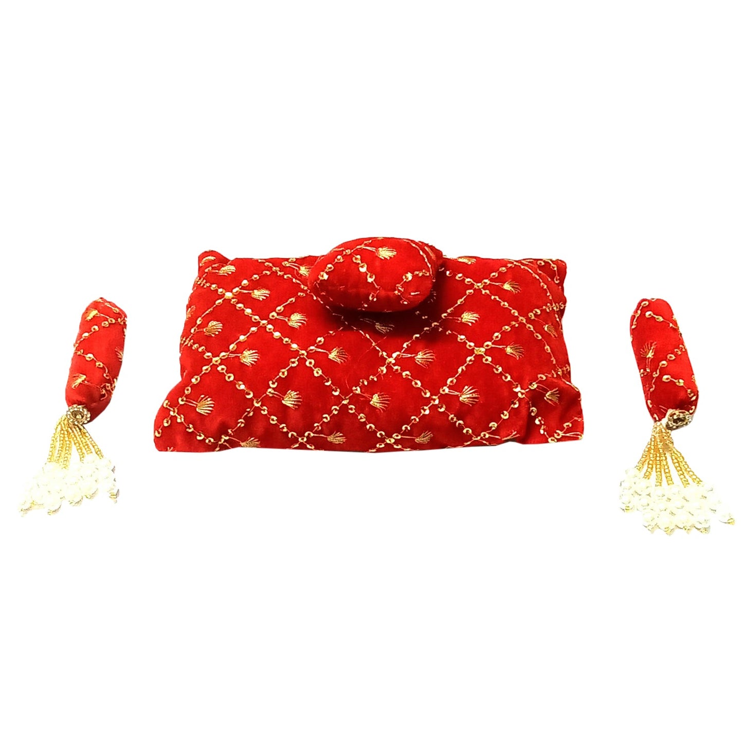 Laddu Gopal Bedding Set / Bichona Set / Gaddi Takiya Set for Laddu Bal Gopal with 3 Pillow