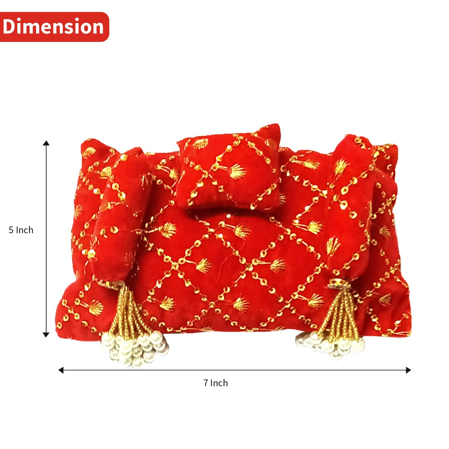 Laddu Gopal Bedding Set / Bichona Set / Gaddi Takiya Set for Laddu Bal Gopal with 3 Pillow