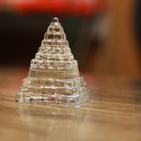3D Sphatik Meru Shree Yantra for Home Pooja – Crystal Sri Chakra for Health, Wealth & Prosperity (1.5 x 1.5 Inches)
