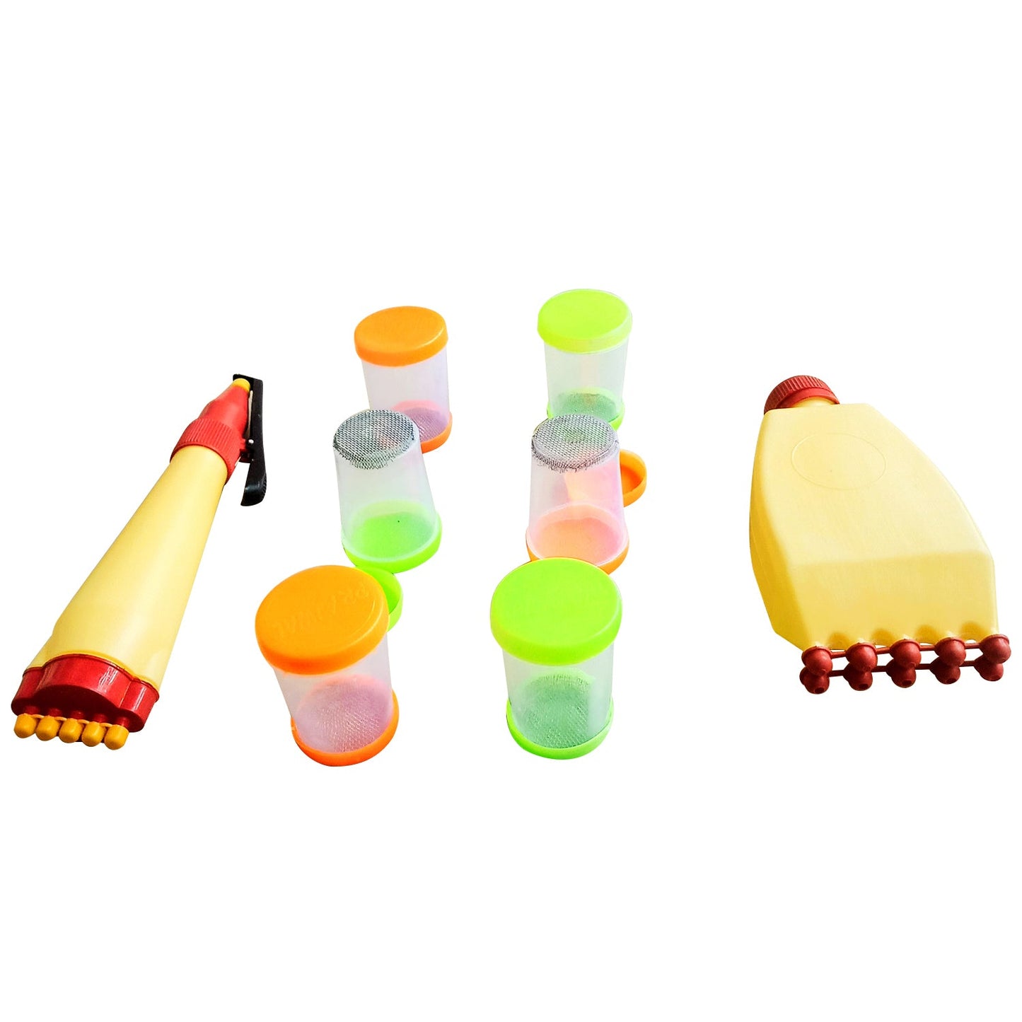 Rangoli Tool Set for Making Unique and Beautiful Rangoli Designs (1 Yellow Patta - 5 line, 6 Fillers, 1 Ivory Pen)