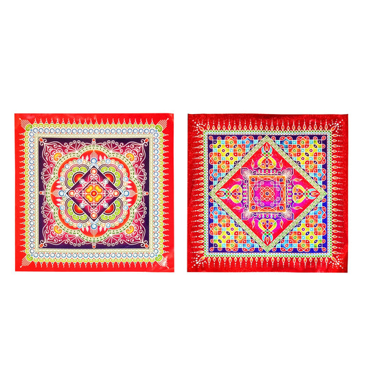 Waterproof Rangoli Stickers for Pooja Room / Floor / Door Entrance (15 Inches * 15 Inches)