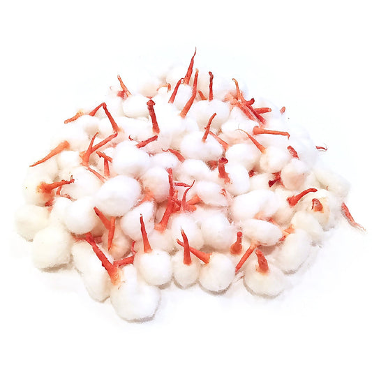 Pooja Batti Cotton Red Round Pooja Batti Wicks for Diya (Pack of 1000)