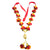 Flower Mala Red Yellow Artificial Flowers Mala with Pearl - 22 Inches