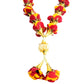 Handcrafted red-yellow pooja mala for home mandir, wedding, and spiritual use