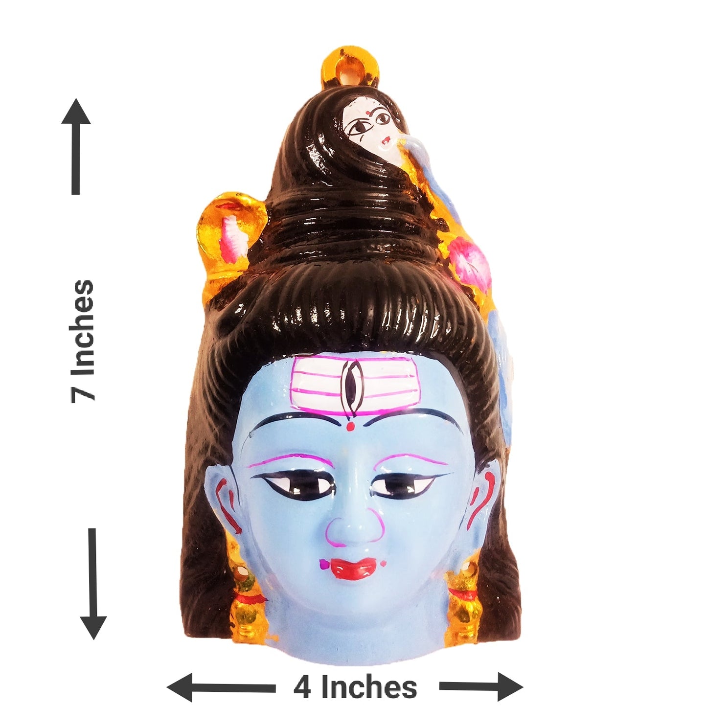 Lord Shiva Face with Ganga, Shiva Idol / Mahadev face / Shiva Face for Pooja (7 Inches *4 Inches)