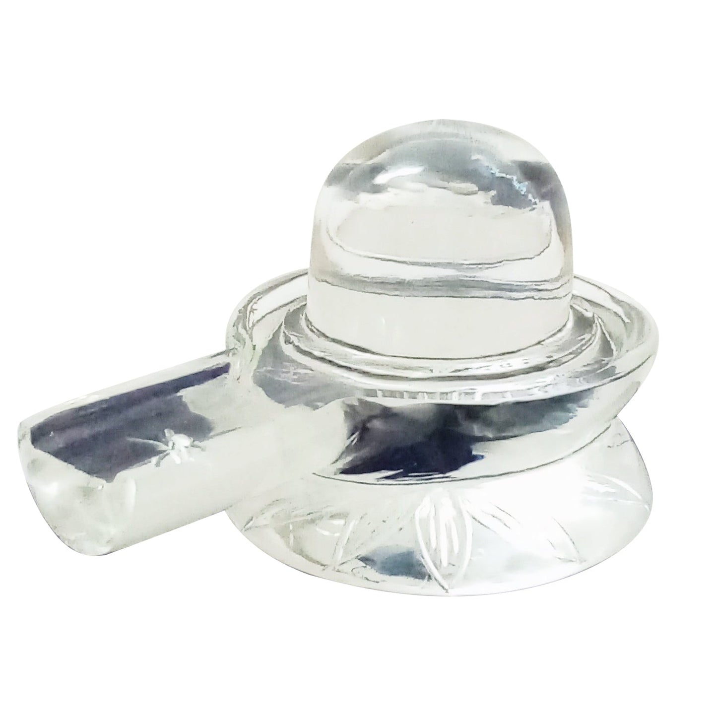 Lord Shiva Sphatik Shivling Jalahari for Pooja and Home Temple (400 - 500 gms)