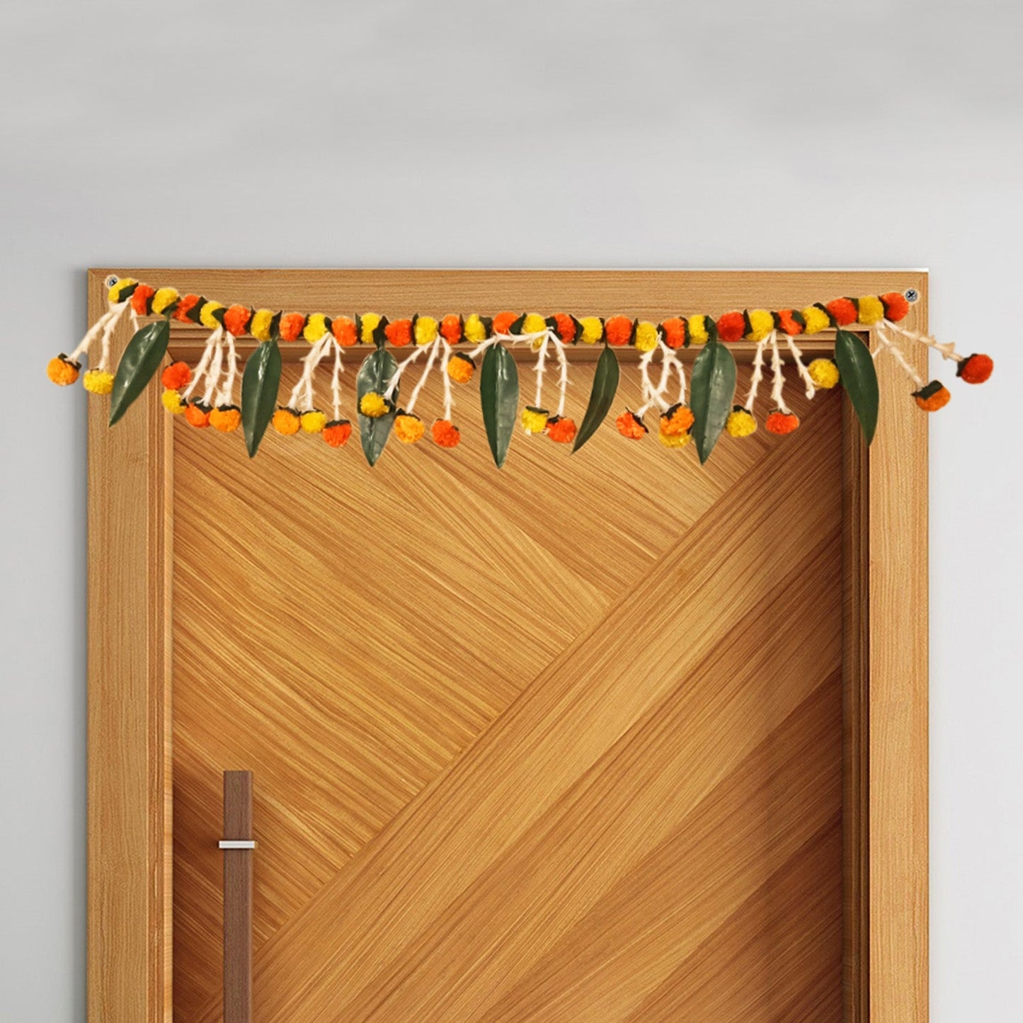 Toran Genda Flower with Mango Leaves Door Hanging/ Bandarwal /Toran for Door (42 Inches)