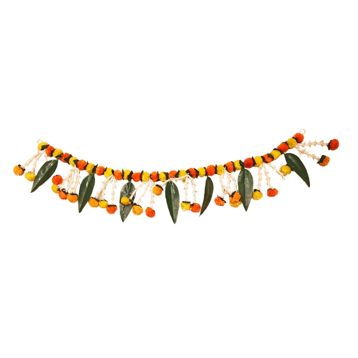 Toran Genda Flower with Mango Leaves Door Hanging/ Bandarwal /Toran for Door (42 Inches)