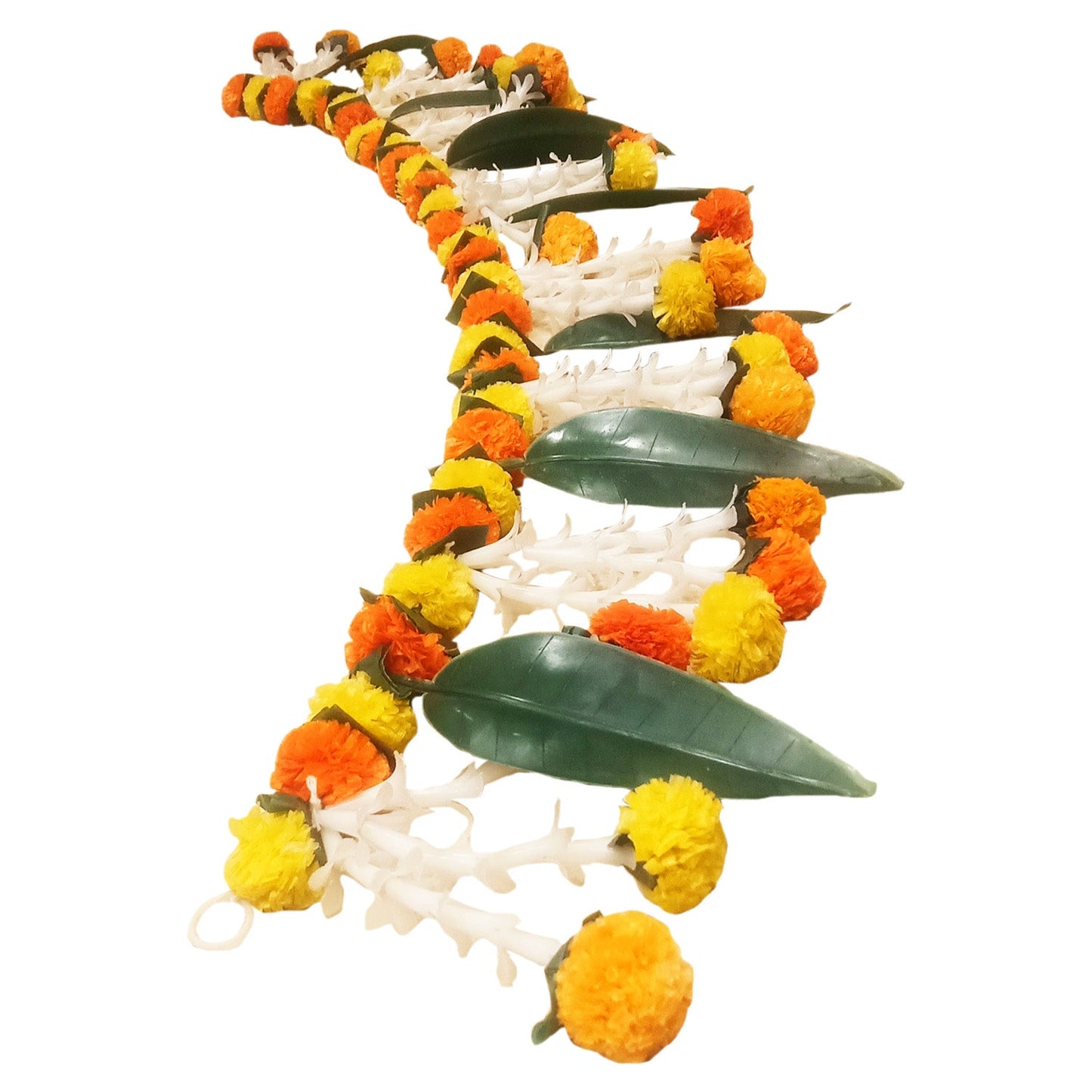 Toran Genda Flower with Mango Leaves Door Hanging/ Bandarwal /Toran for Door (42 Inches)