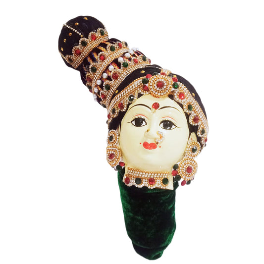 Varalakshmi Maata / Ammavari Face fully decorated for Pooja (9.5 inches)