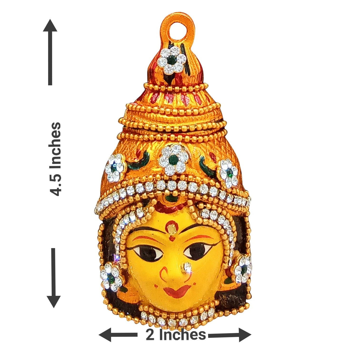 Varalakshmi Maata / Ammavari Face fully decorated for Pooja (4.5 inches)