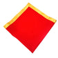 Portable Red Velvet Pooja Aasan Folded for Compact Storage and Convenient Use in Religious Rituals