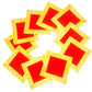 Pack of 10 Red Velvet Puja Aasan Cloths with Zari Border for Idol Placement in Pooja Mandir