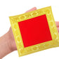 Red Velvet Aasan Cloth on Chowki – Traditional Prayer Cloth with Zari Border for Rituals and Meditation