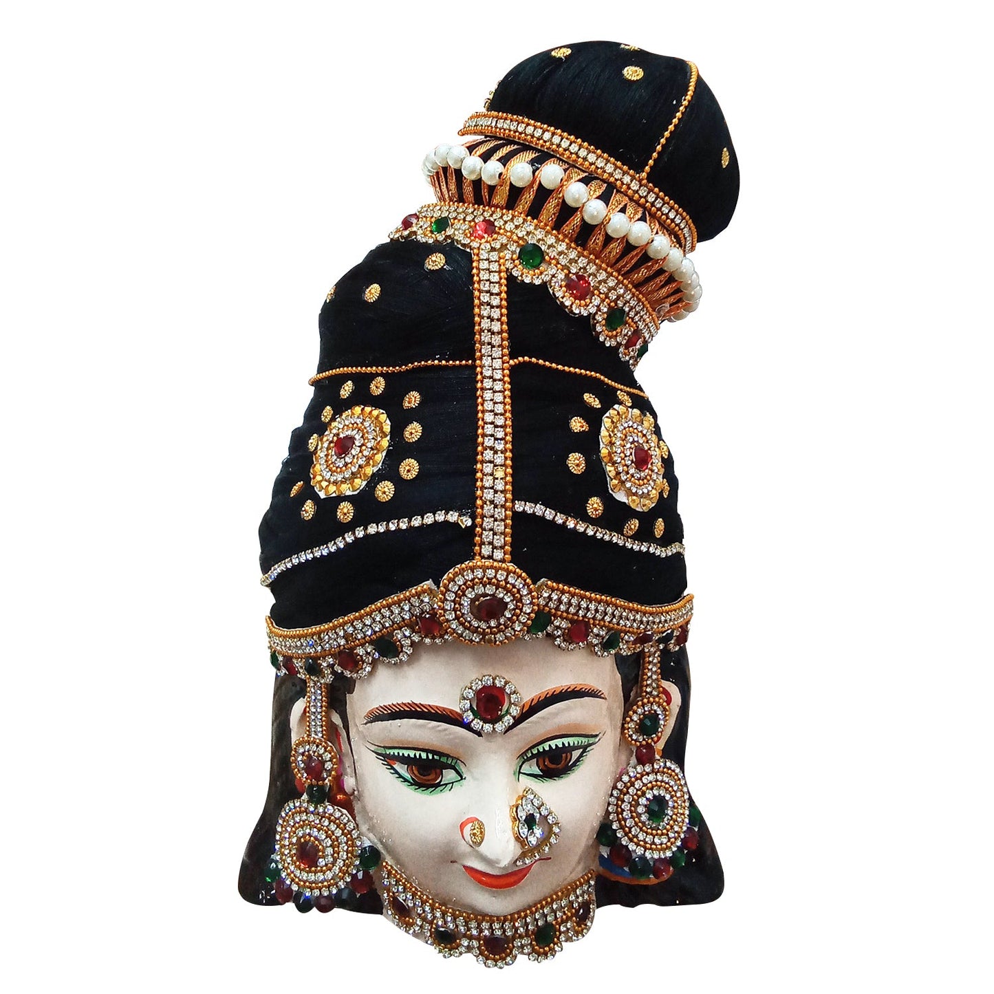 Varalakshmi Maata / Ammavari Face fully decorated for Pooja (10.0 inches * 5.5 Inches)